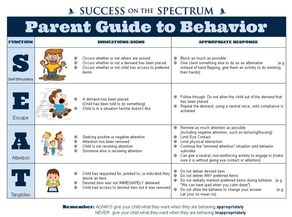 Functions of Behavior Success on the Spectrum